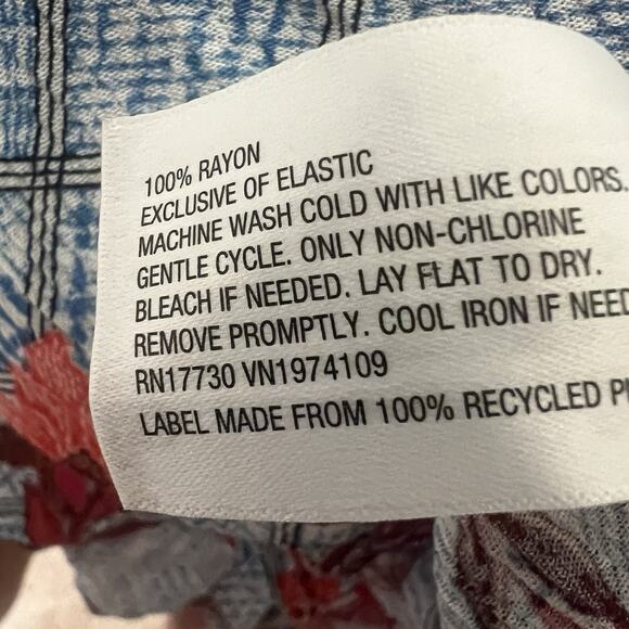 Knox Rose Smocked Maxi Dress Blue Floral Size Large NWT Coquette Bohemian - Picture 13 of 13